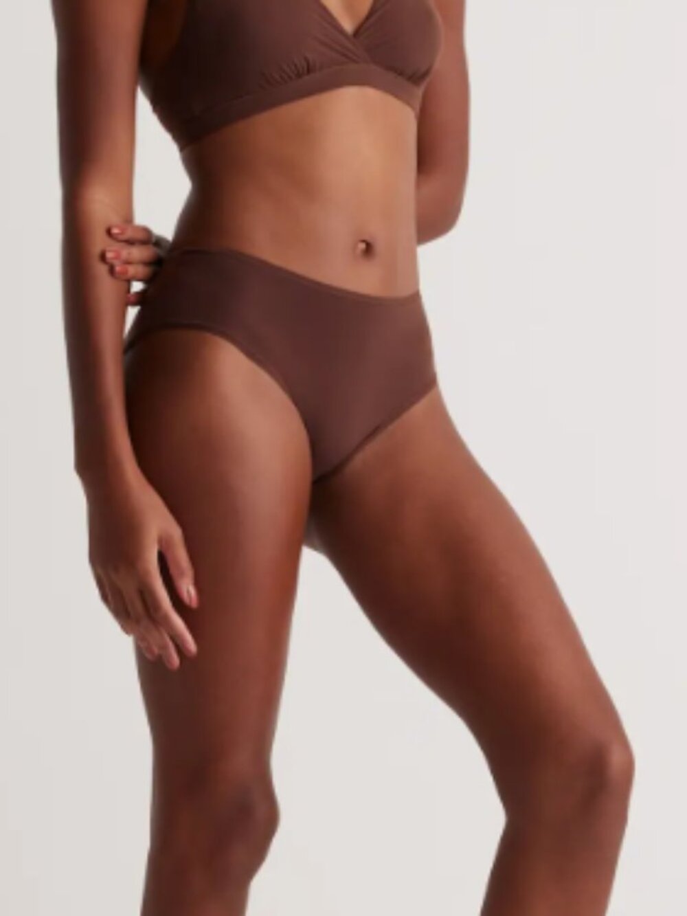 Quince SALE Second Skin Hipster Brief (6-Pack) Cocoa L NEW